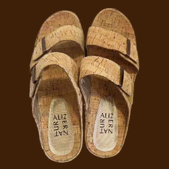 Naturalizer Womens Cleo Double Strap Slide Cork Sandals 7.5 NEW - Picture 7 of 7